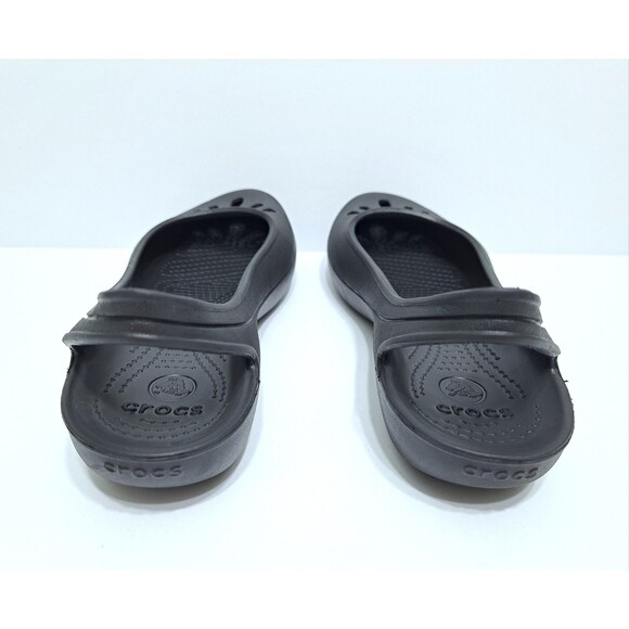 Crocs Women's 9 Thea Slingback Black Slip On Ballet Flat Comfort Shoes 11701 - Picture 7 of 10